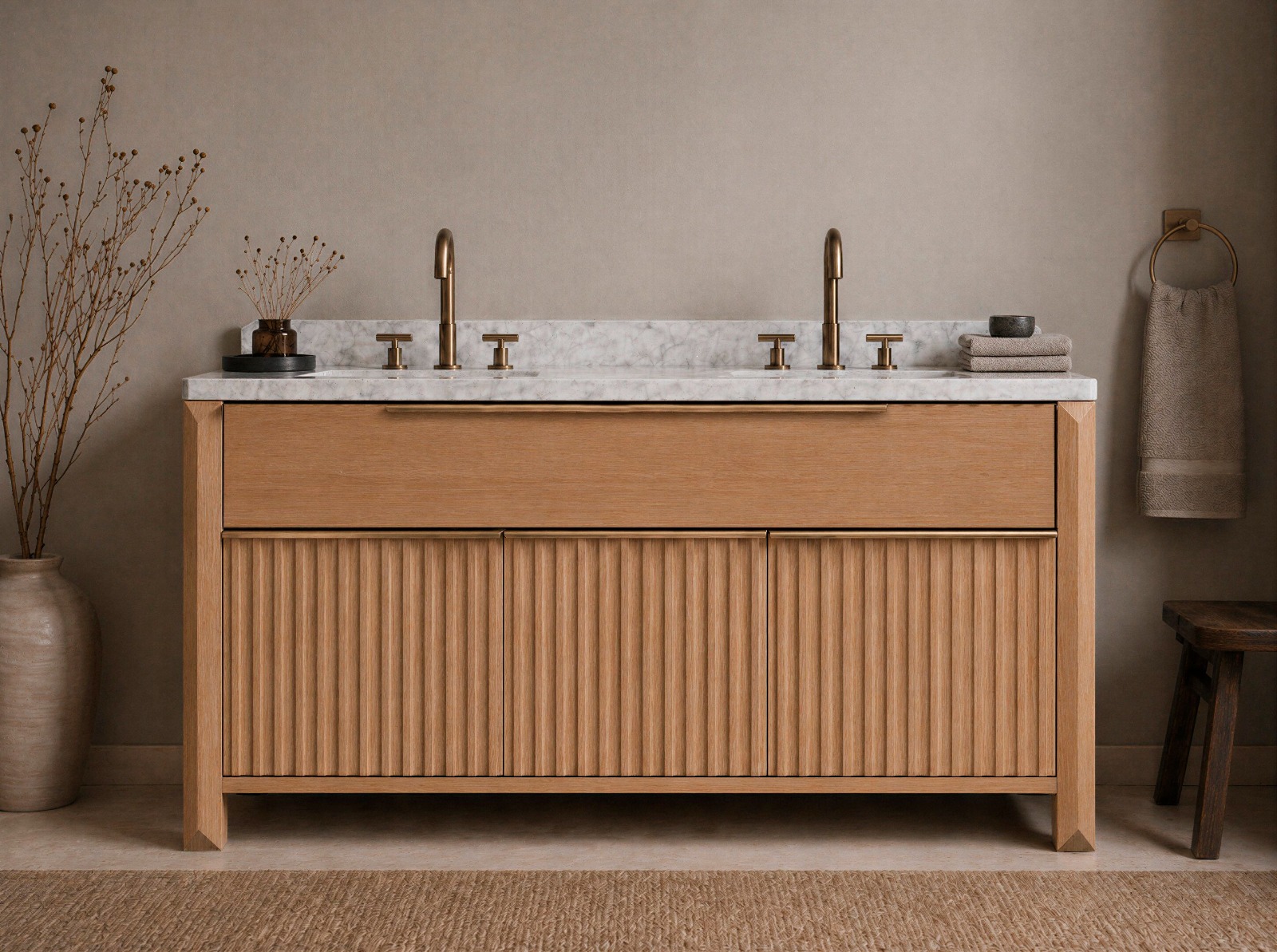 Anaq Verbena light wood vanity