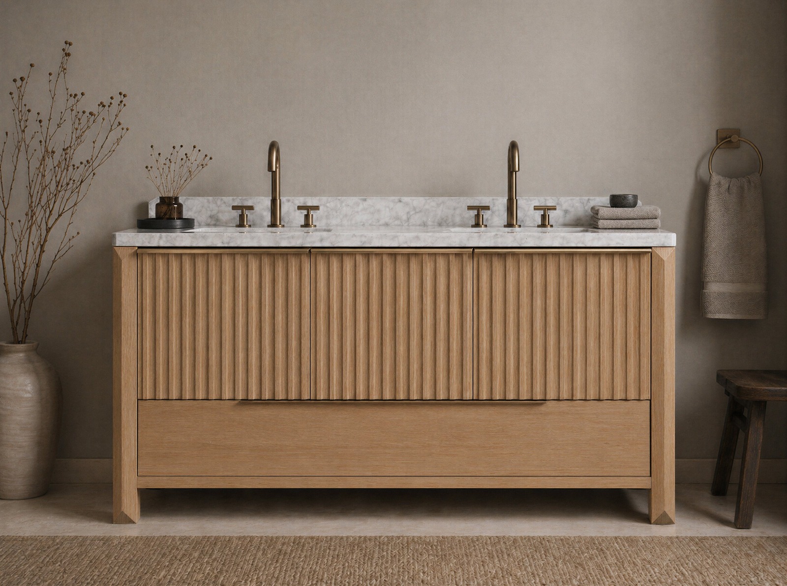 Anaq Verbena dark wood vanity